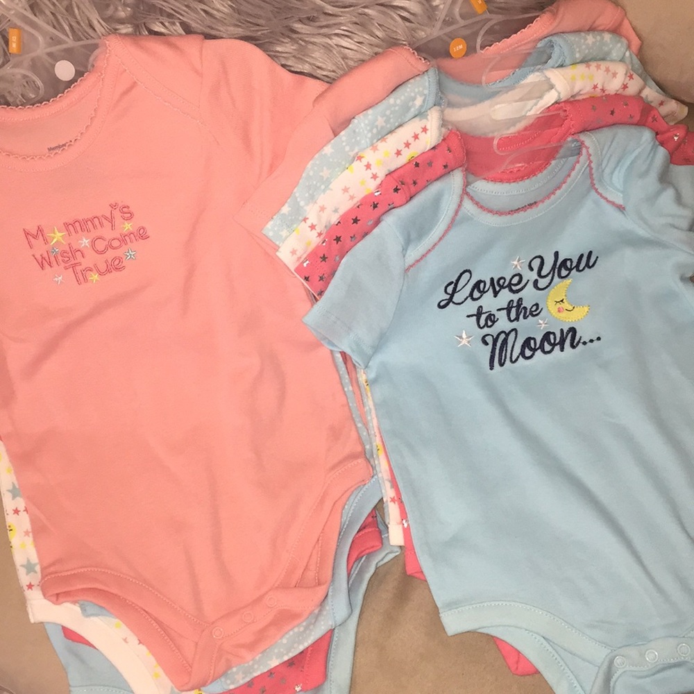12 month 5 pack onesies